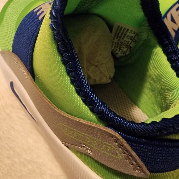 Nike Kids Vibrant Green and Navy Slip-On Sneakers - Picture 4 of 4